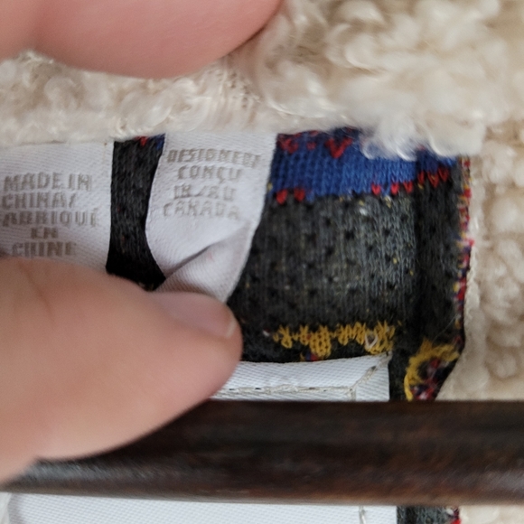 SOSKEN | January tapestry road map knit sherpa button close biker jacket - Picture 9 of 15